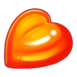 Оранжевая конфета сердце